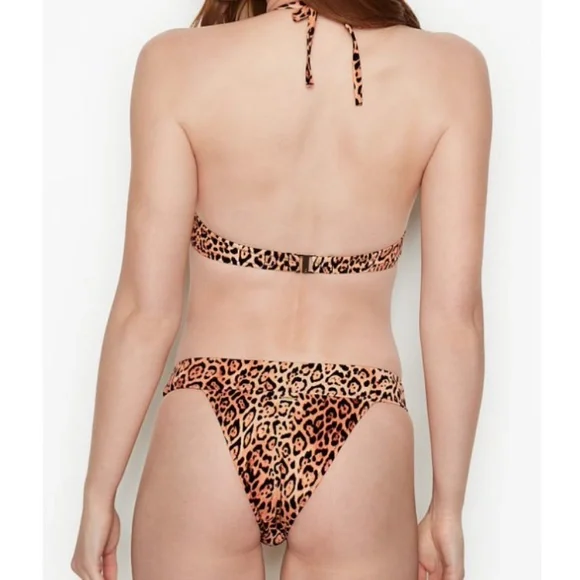 👙 Victoria's Secret Bombshell Swim Bikini Top Pelosa Bottom Leopard - Picture 2 of 4